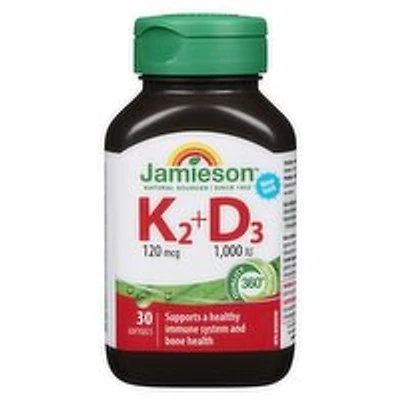 Jamieson - Vitamin K2 & Vitamin D3, 30 Each