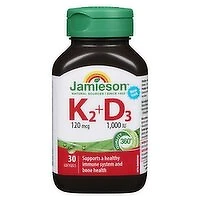 Jamieson - Vitamin K2 & Vitamin D3, 30 Each