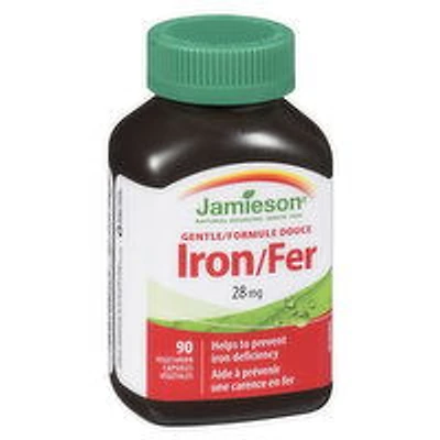 Jamieson - Gentle Iron Vegetarian Capsules - 28mg, 90 Each