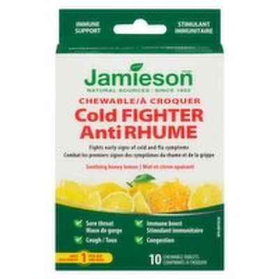 Jamieson - Chewable Honey Lemon Cold Fighter Tablets, 10 Each