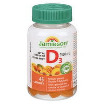 Jamieson - Vitamin D3 Peach Gummy, 45 Each