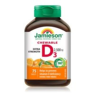 Jamieson - Vitamin D3 Orange Chewable, 75 Each