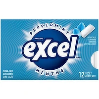 Excel - Chewing Gum, Peppermint Sugar Free, 12 Each