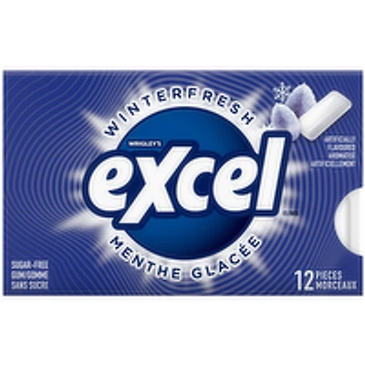 Excel - Winterfresh Sugar Free Chewing Gum, 12 Each