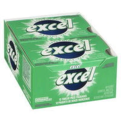 Excel - Spearmint Chewing Gum, Sugar-Free, Single Size, 12 Each