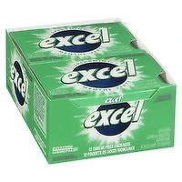 Excel - Spearmint Chewing Gum, Sugar-Free, Single Size, 12 Each