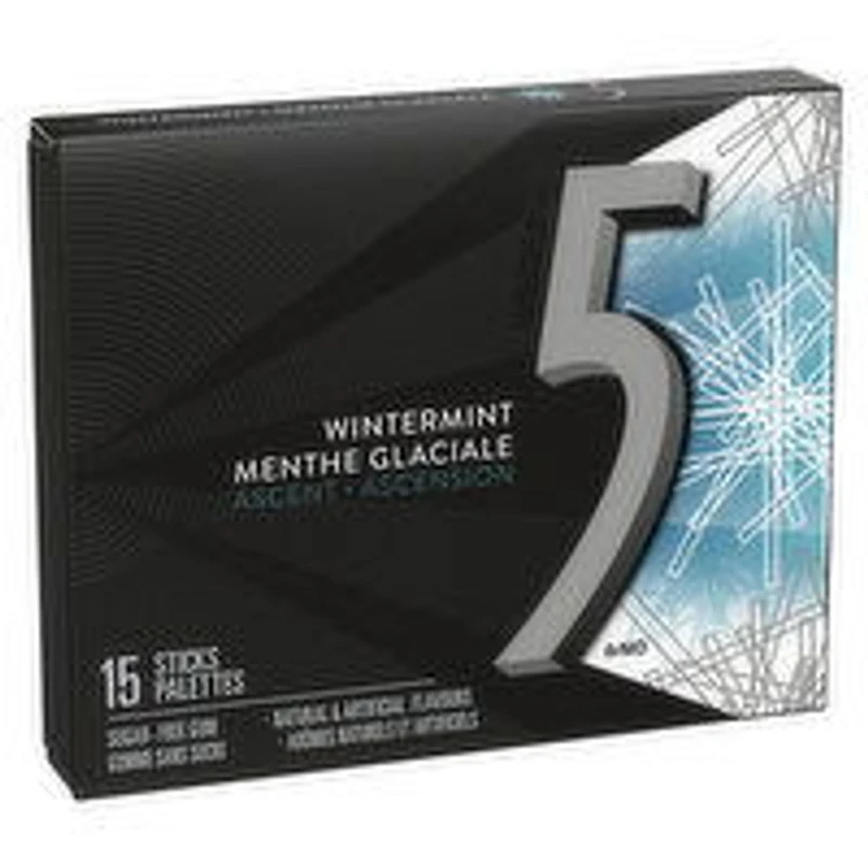 Five - Wintermint Single Gum, 15 Each