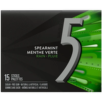 Five - Spearmint Rain Gum, 15 Each