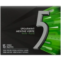 Five - Spearmint Rain Gum, 15 Each