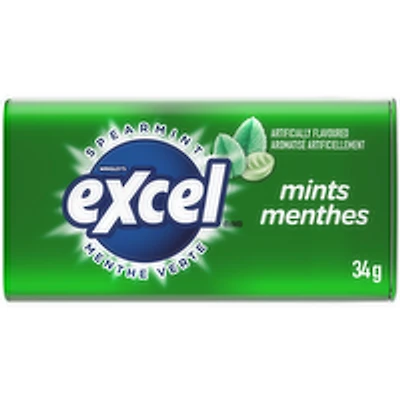 Excel - Spearmint Flavoured Mints, 49 Each