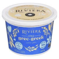Riviera - Oat Based Greek Style Yogurt Plain, 500 Gram