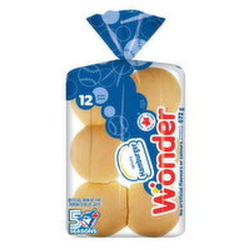 Wonder - White Hamburger Buns 12pk, 672 Gram