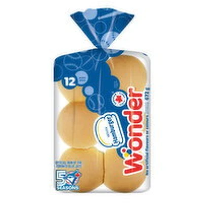 Wonder - White Hamburger Buns 12pk, 672 Gram