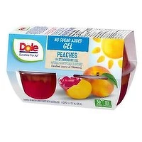 Dole - Peaches in Strawberry Gel, 4 Each