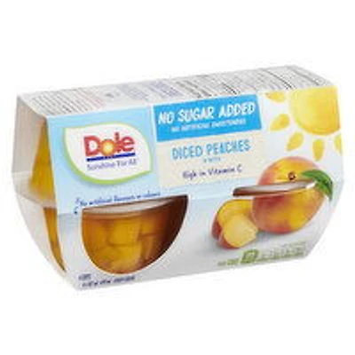 Dole - Dole Fruit Bowls NSA Diced Peaches, 4 Each
