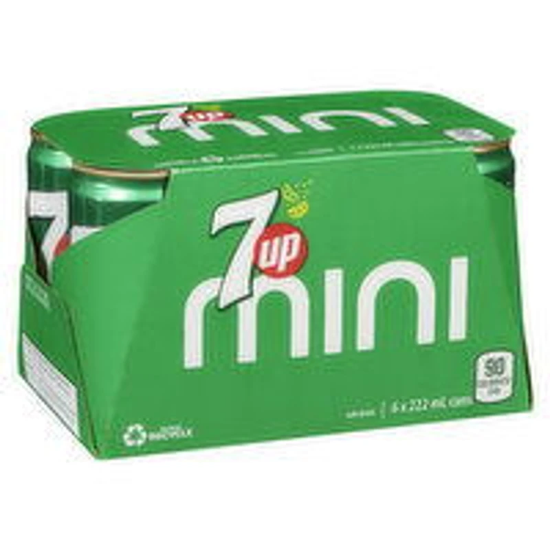 7UP - Mini Cans, 6 Each