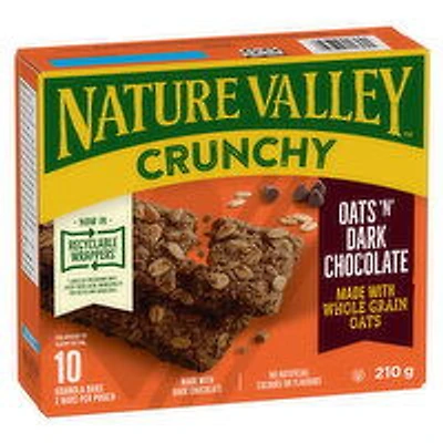 Nature Valley - Crunchy Granola Bars, Oats 'n' Dark Chocolate, 10 Each