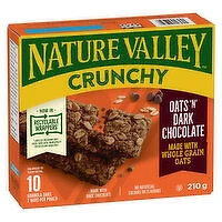 Nature Valley - Crunchy Granola Bars, Oats 'n' Dark Chocolate, 10 Each