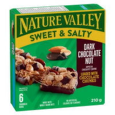 Nature Valley - Sweet & Salty Granola Bars, Dark Chocolate Nut, 6 Each