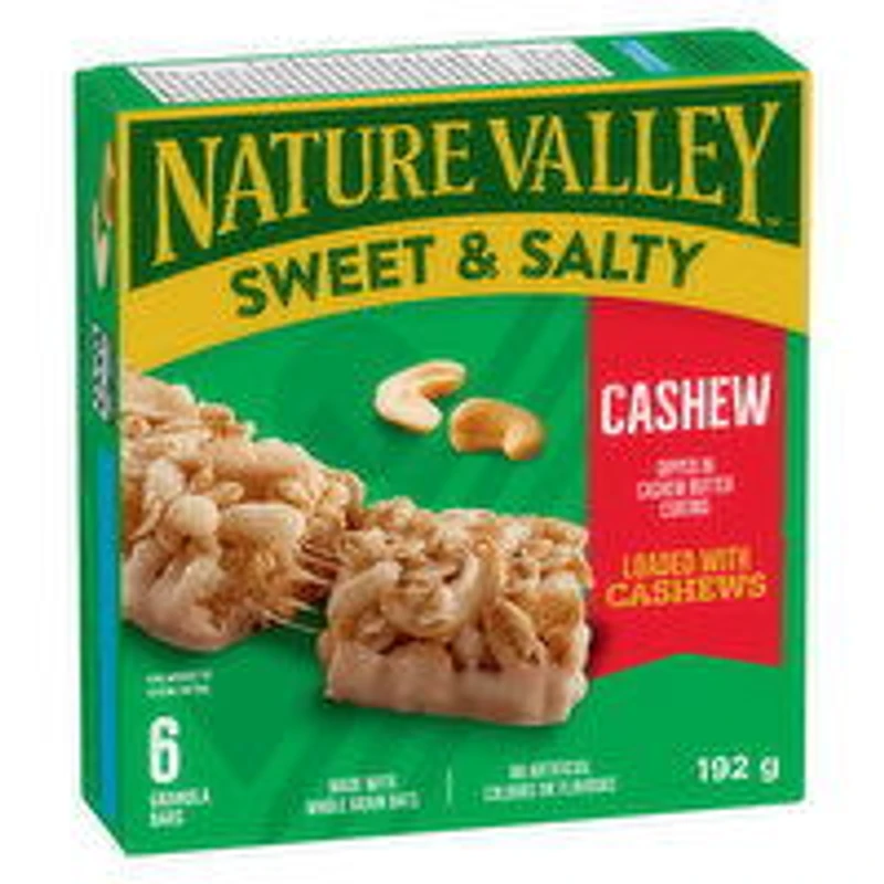 Nature Valley - Granola Bars - Sweet & Salty Cashew, 6 Each