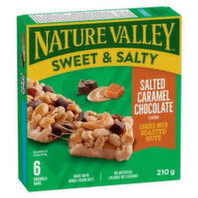 Nature Valley - Sweet & Salty Granola Bars, Salted Caramel Chocolate flavour, 6 Each