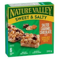 Nature Valley - Sweet & Salty Granola Bars, Salted Caramel Chocolate flavour, 6 Each