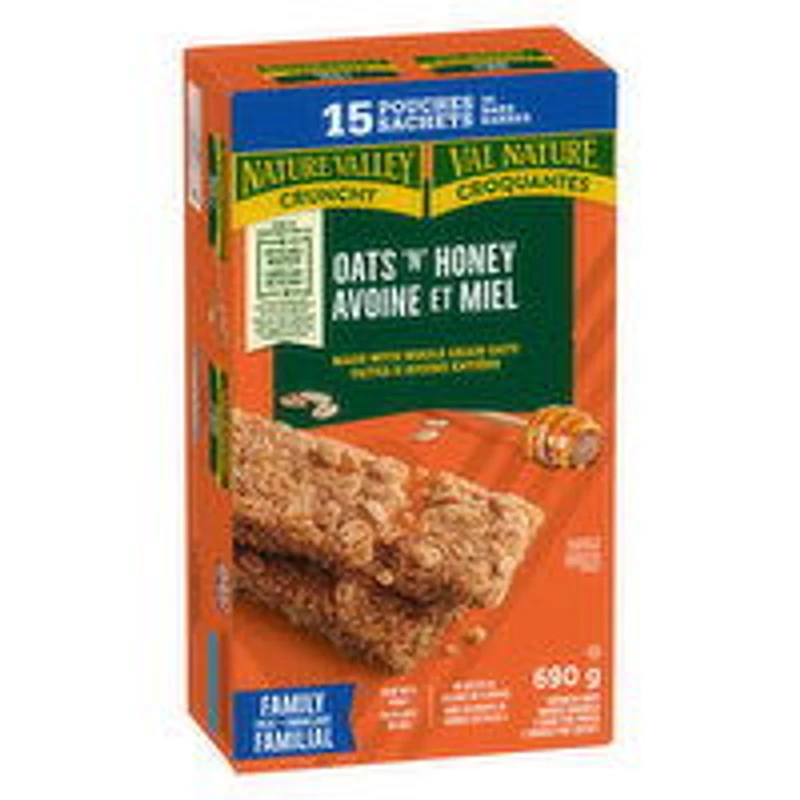 Nature Valley - Crunchy Granola Bars, Oats 'n' Honey Family Pack, 15 Each
