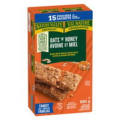 Nature Valley - Crunchy Granola Bars, Oats 'n' Honey Family Pack, 15 Each