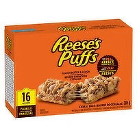 General Mills - Cereal Bars, Reese Puffs Peanut Butter & Cocoa Family Pack, 385 Gram