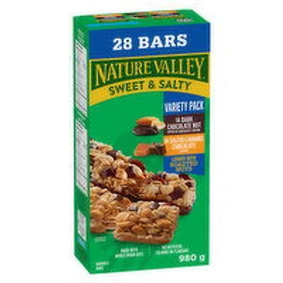 Nature Valley - Sweet & Salty Chewy Nut Granola Bars, Variety Pack, 28 Each