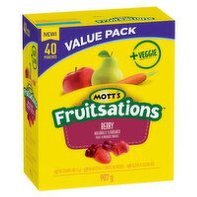 MOTTS - Fruitsations Berry Naturally Flavoured Snacks,Value Pack., 40 Each