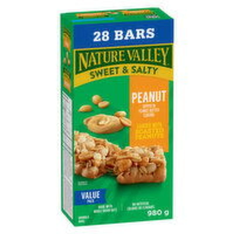Nature Valley - Sweet & Salty Chewy Nut Granola Bars, Peanut Value Pack, 980 Gram