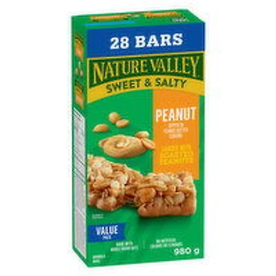 Nature Valley - Sweet & Salty Chewy Nut Granola Bars, Peanut Value Pack, 980 Gram