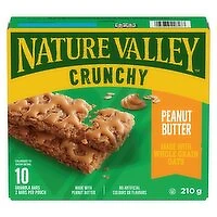 Nature Valley - Peanut Butter Crunchy, 10 Granola Bars 2 Bars per Pouch, 10 Each