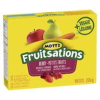 MOTT'S - Fruitsations Fruit Flavoured Snacks, Berry +Veggie, 10 Each