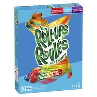 Betty Crocker - Fruit Rollups Tropical Tye Dye, 10 Rolls, 141 Gram