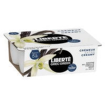 Liberte - Greek Yogurt Vanilla Bean 5% M.F., 4 Each