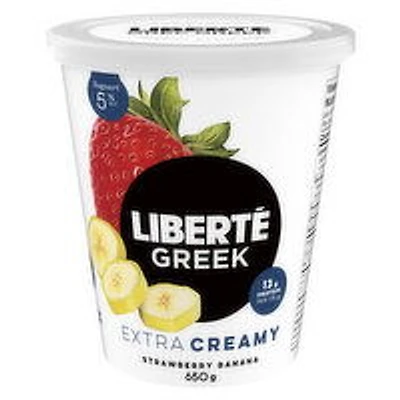 Liberte - Greek Yogurt, Strawberry Banana % M.F., 650 Gram