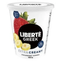Liberte - Greek Yogurt, Strawberry Banana % M.F., 650 Gram