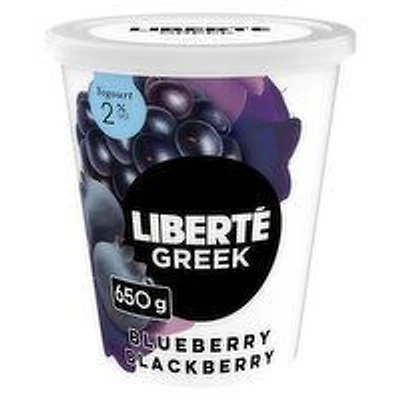 Liberte - Greek 2% Blue Blackberry Yogurt, 650 Gram