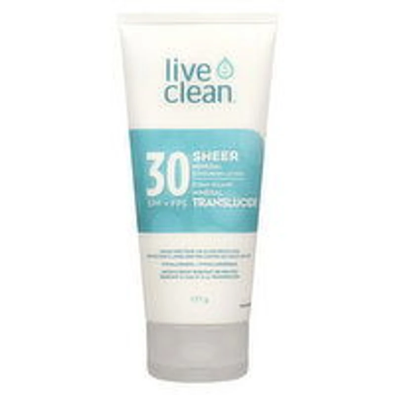 Live Clean - Sheer Sunscreen SPF 30, 177 Gram
