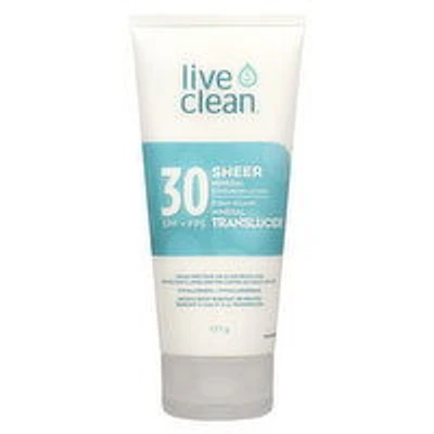 Live Clean - Sheer Sunscreen SPF 30, 177 Gram