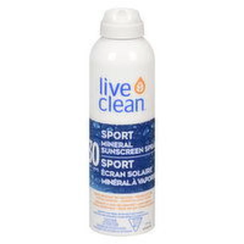 Live Clean - Sport Sunscreen Spray SPF 30, 177 Millilitre