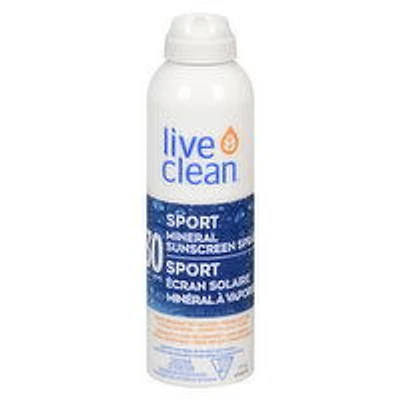 Live Clean - Sport Sunscreen Spray SPF 30, 177 Millilitre