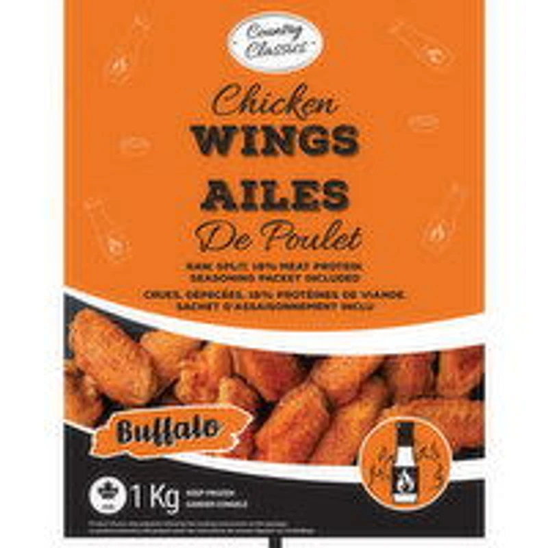 Country Classics - Chicken Wings, Buffalo, 1 Kilogram