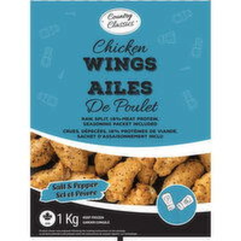 Country Classics - Chicken Wings, Salt and Pepper, 1 Kilogram