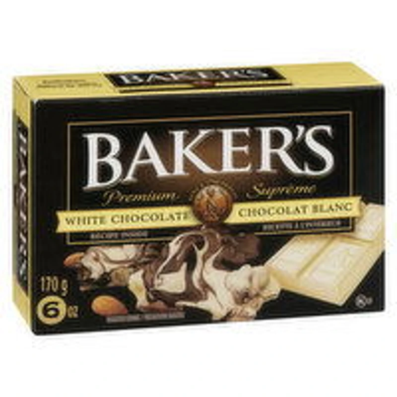 BAKER'S - BAKERS White Chocolate Squares, 170 Gram