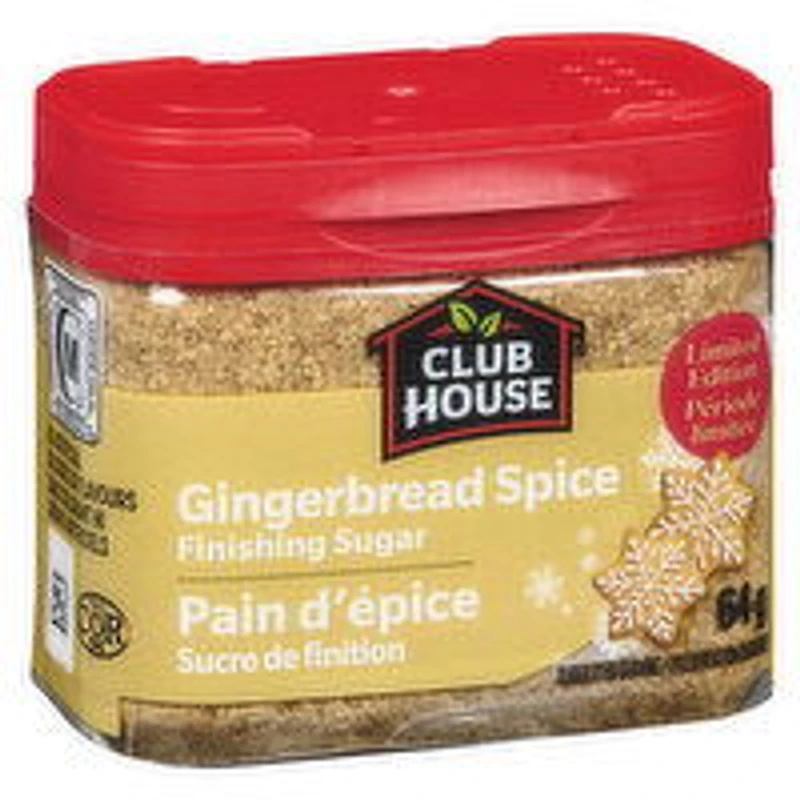 CLUB HOUSE - Gingerbread Spice Finishing Sugar, Limited Edition, 64 Gram