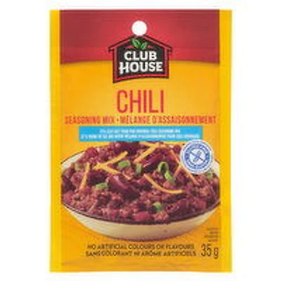 CLUB HOUSE - Chili Seasoning Mix 25% Less Salt, 35 Gram