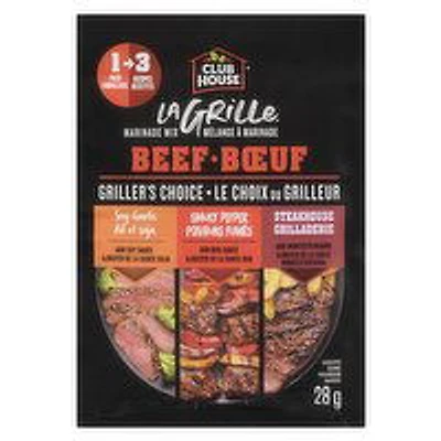 CLUB HOUSE - La Grille Marinade Mix,  Beef, 28 Gram